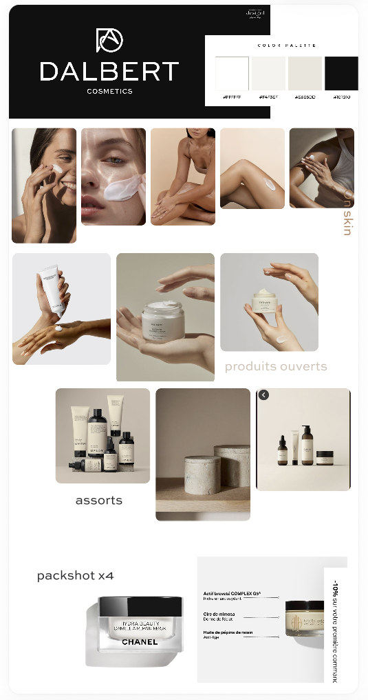 moodboard cosmétique