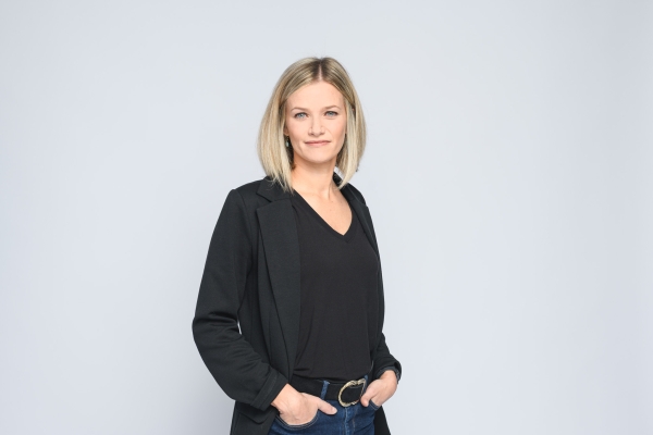 portrait corporate fond gris